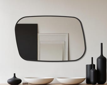 Soft Edge Rectangular Mirror – Slim Rectangular Accent for Modern Entry or Bedroom