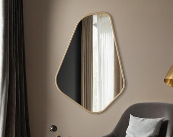 Asymmetrical Wall Mirror – Modern Sculptural Accent for Entryways, Living Rooms or Reading Corners