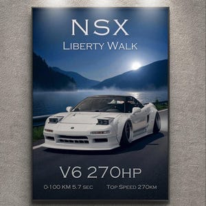 BMW NSX | Drucken Sie Plakat-Kunstarbeit | Wandbild | NSX Druck | Kunstdruck | Auto Poster | Wohnkultur | Wanddekorr | NSX Poster | Chrom Poster |1