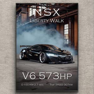 BMW NSX | Drucken Sie Plakat-Kunstarbeit | Wandbild | NSX Druck | Kunstdruck | Auto Poster | Wohnkultur | Wanddekorr | NSX Poster | Freiheitsgang |3