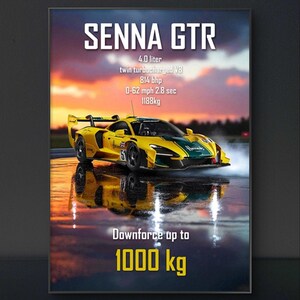 MCLAREN Senna GTR | Print Poster Artwork | Wall Print | F1 Print | Art Print | Car Poster | Home Decor | Wall Decorr | F1 Poster | 5