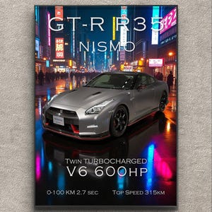 HISSAN GTR | Print Poster Art | Wall Print | GTR Print | Art Print | Car Poster | Home Decor | Wall Decorr | gtr Poster | Nissan Poster | 2