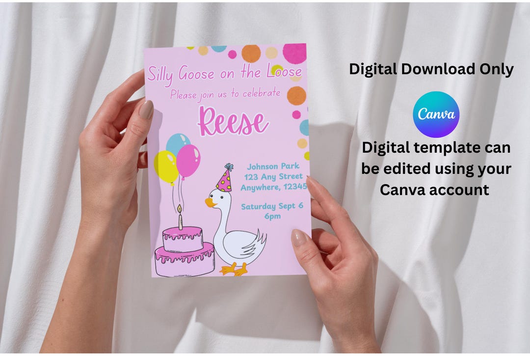 Editable Silly Goose Invitation | Silly Goose on the Loose | Kid ...