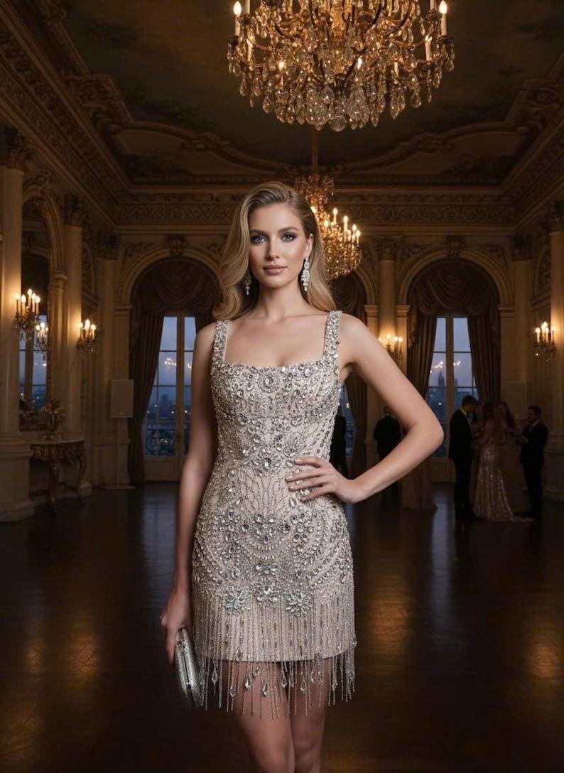 Mini Rhinestone Party Dress - Etsy