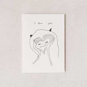 Pantic y Maia – Te amo – Impresión Giclée – Postal