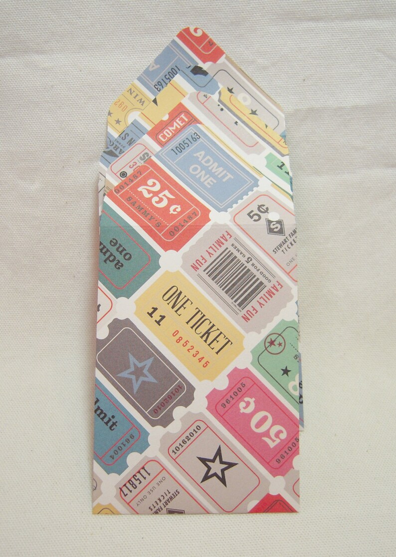 Movie Ticket Envelopes Movie Lover Gift Movie Mini Envelopes Etsy