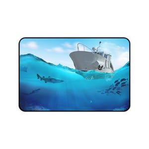 Underwater Adventure Desk Mat - Ocean Scene, Perfect for Gamers, Home Office Decor, Unique Gift for Students, Nautical Theme