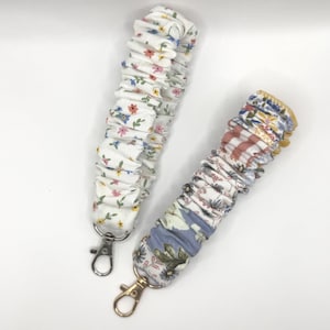 Handmade Fabric Scrunchie Keychain Wristlet | Wearable Key Holder