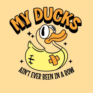 Funny Ducks Not in a Row Sarcastic Png, Snarky Funny Mental Health Shirt Design, Cute Duck Png, Funny Animal Sublimation, Trendy Sarcasm Png