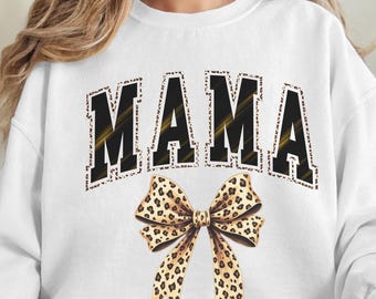 Leopard Mama Sweatshirt, Mothers Day Gift, Mom Sweatshirt, Retro Mama Sweatshirt, Gift For Mom, Mama Hoodie, Leopard Mama Hoodie