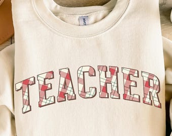 ChristmasTeacher sweatshirt,Teacher SchoolHoodie,Teacher Plaid Christmas sweatshirt,Christmas Sweatshirt,2025 Christmas Teacher Gift,Xmas