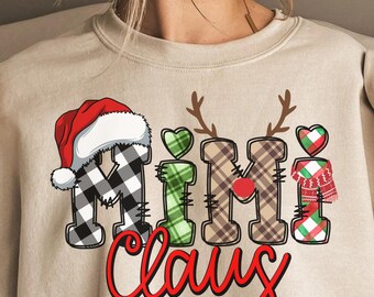 Mimi Claus Sweatshirt,Christms Reindeer,Xmas Designs,Santa Hoodie,Merry Christmas,Christms Lights Sweatshirt,Christmas Mimi Sweatshirt