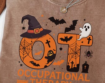 Comfort Colors®Ergotherapie Shirt, Halloween OT Shirt, OT Shirt, Herbst OT Shirt, Ergotherapeut Shirt, Geschenk für ot, Trendy Geschenke,