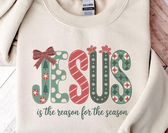 Jesus is the Reason for the Season,Christmas Sweatshirt,Jesus,Bible Verse Hoodie,Faith Based ,Religious Gift
