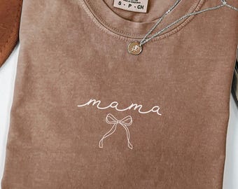 Comfort Colors,Mama Shirt , Birthday Gift for Mom, Mothers Day Gift, New Mom Gift, Baby Shower Gift, Mom Tshirt, Pregnancy Announcement Tee