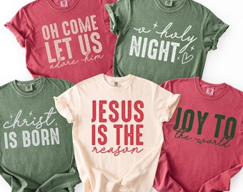 Comfort Colors®Jesus is the season,Christ is born,Joy to the world,Christmas Sweatshirt,Jesus,Bible Verse Hoodie, Faith Based,Religious Gift