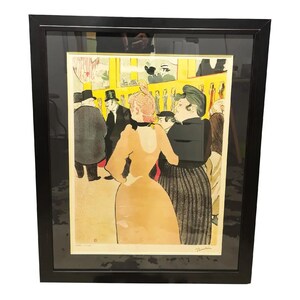 Henri De Toulouse-Lautrec &quot;La Goulue Et La Mome Fromage&quot; Numbered Lithograph Framed Authentic