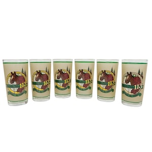 1987 Kentucky Derby Official Mint Julep Tumbler Glasses Set of 6