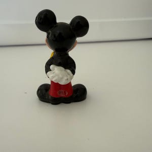 Vintage Disney Mickey Mouse PVC Figurine Yellow Bow Tie Red Pants 915 201 image 2
