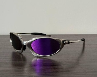 Rari occhiali neri vintage anni '90 argento/bianchi con lenti nere per attività all'aperto in stile Giulietta e Romeo, cyber gotico, avanguardia giapponese