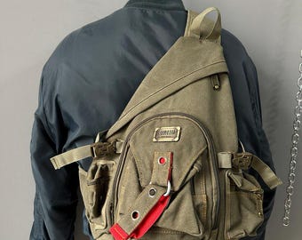 Vintage Diesel Sling Bag Y2K Canvas Utility Crossbody - Etsy
