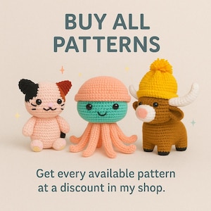 Complete Crochet Pattern Bundle – All My Amigurumi Patterns (Digital PDF)
