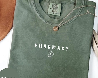 Camiseta de farmacia Comfort Colors®, camiseta de farmacia, camiseta de farmacéutico, camiseta de estudiante de farmacia, camiseta médica, camiseta de atención médica, regalo farmacéutico