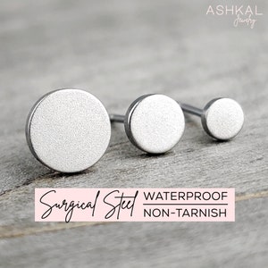 Kreis Ohrringe • Hypoallergene chirurgische Stahl Ohrringe • Winzige Kreis Ohrringe • Kreis Ohrstecker
