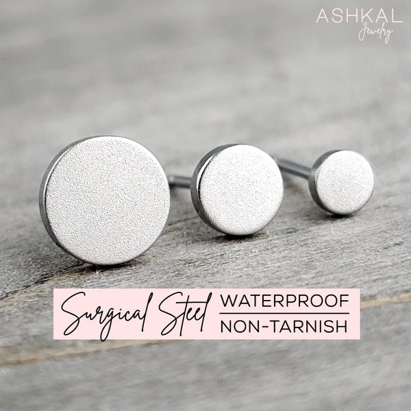 Aretes circulares • Aretes de acero quirúrgico hipoalergénicos • Aretes circulares pequeños • Aretes circulares