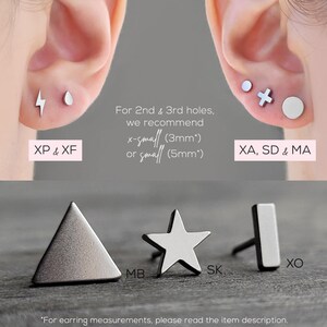 Stud Earrings Set Sensitive Ears Hypoallergenic Earrings Stainless Steel Minimalist Earrings Everyday Earrings Gift Earring Set image 4