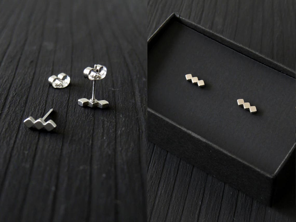 Gold Plated Irregular Hammered Statement Earrings For Women Large Chunky Geometric Texture Metal Stud Earrings Minimalism Thick Jewelry Gifts (Triangle