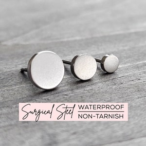 Circle Earrings • Hypoallergenic Surgical Steel Earrings • Tiny Circle Earrings • Circle Stud Earrings