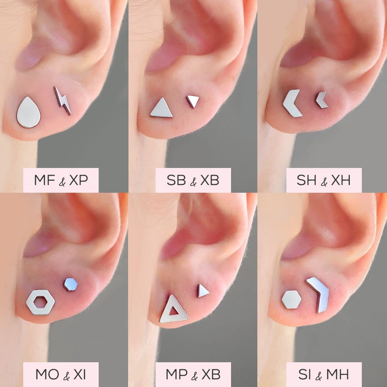 Surgical Steel Stud Earrings Set Hypoallergenic Earrings for Etsy