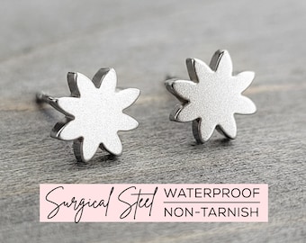 Flower Stud Earrings: Hypoallergenic Girl's Jewelry