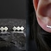 Minimalist stud earrings / dainty stud earrings / triple rhombus earrings / delicate earrings  / surgical steel / christmas gift 