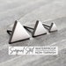 Triangle earrings / tiny triangle earrings / unisex stud earrings / men earrings / surgical steel earrings 316L stainless steel jewelry 