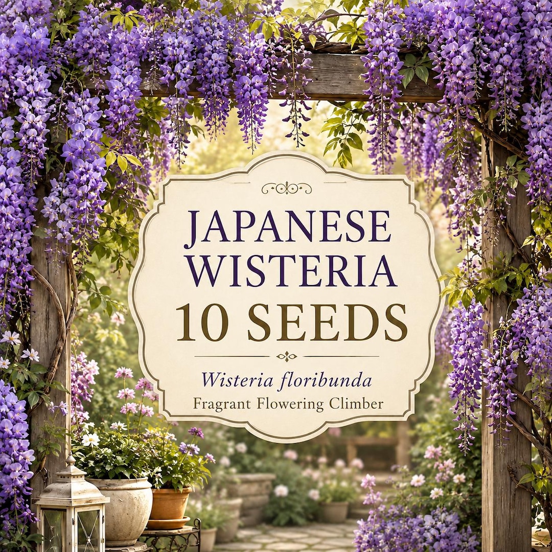 Japanese Wisteria Seeds | Fragrant Purple Flowering Vine Climber
