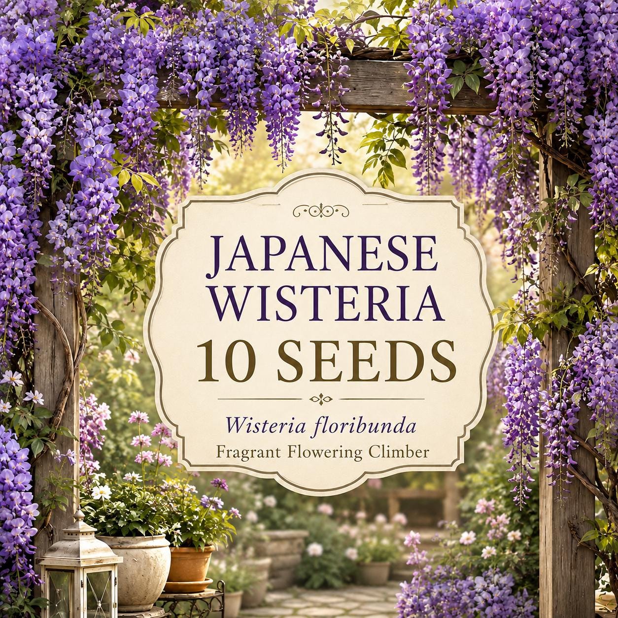 Japanese Wisteria Seeds | Fragrant Purple Flowering Vine Climber