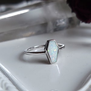 Coffin Opal Ring - Sterling Silver