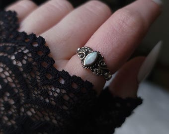 Forest Opal Ring Sterling Silver