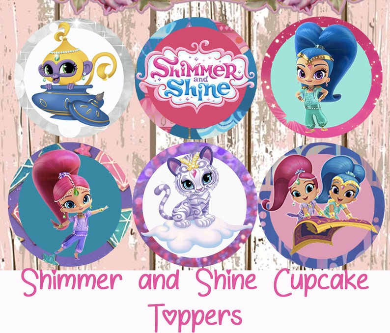 Shimmer and Shine 2 Cupcake Toppers. Nick JR Shimmer and - Etsy