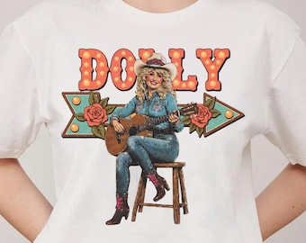 Dolly Parton Graphic Tee – Vintage Cowgirl Country-tröja