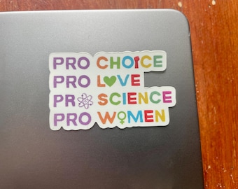 Adhesivo de vinilo troquelado Pro Choice Pro Love, calcomanía para portátil