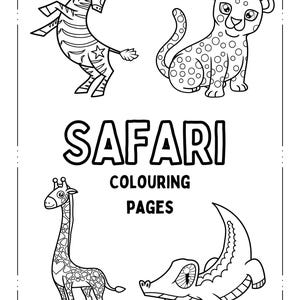 Safari Animal Colouring Pages | PDF Download | Wild Animals Colouring Pages | Printable Colouring Pages