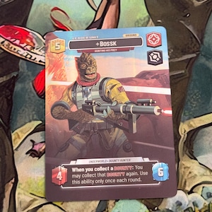 Star Wars: Bossk cazando a su presa, lámina de exhibición NM