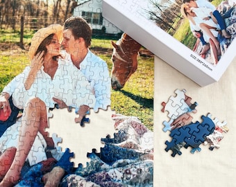 Puzzle fotografico personalizzato: puzzle personalizzato da 120/300/500/1000 pezzi, puzzle dalla tua foto, regalo per lui, lei, coppie, adulti.