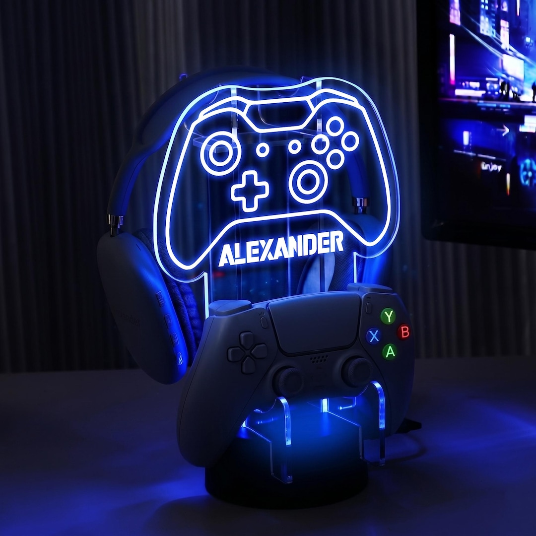 Custon Led Array Personalized LED Headphone Stand With Lights, Custom Headphone Display ...
