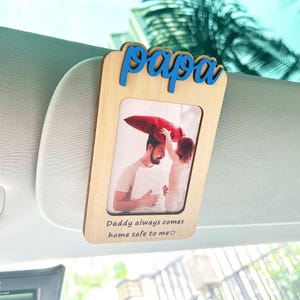 Personalized Car Visor Photo Clip Gifts for Dad, Husband, Father&#39;s Day Gifts, Drive Safe Visor Clip, Custom Car Visor Clip, Sun Visor Clip