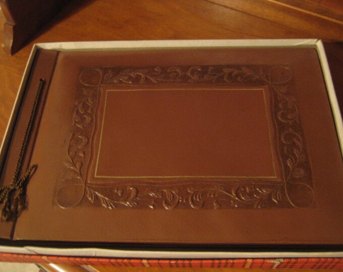 Vintage Scrapbook Photo Album NIB Leather Bound Etsy
