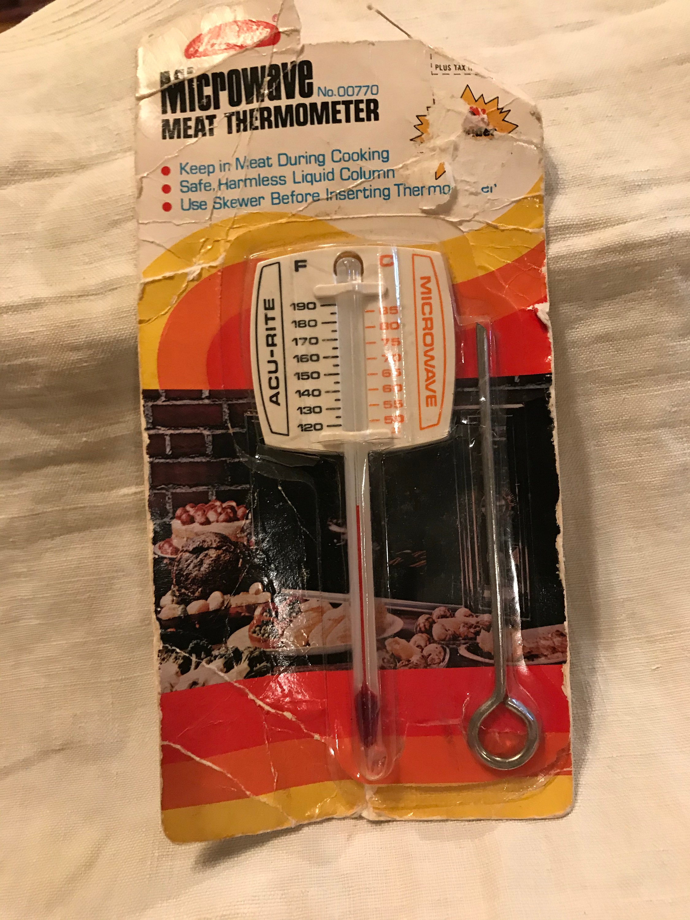 Microwave Meat Thermometer by Acu-rite, Vintage 1990s 